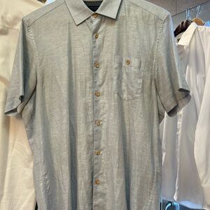 Men's Gray Ted Baker Short Sleeve Shirt
